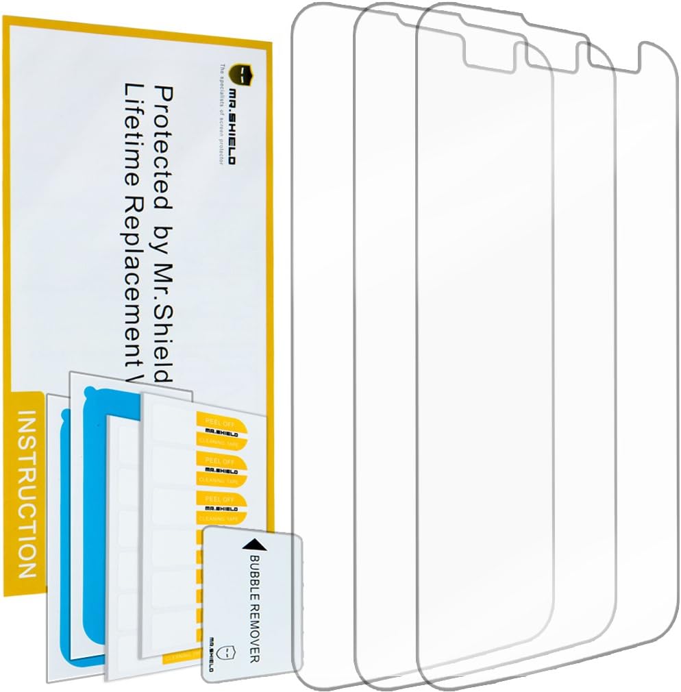 Mr.Shield Designed For LG K4 LTE/LG Optimus Zone 3 III/LG Spree Premium Clear Screen Protector [3-PACK] with Lifetime Replacement