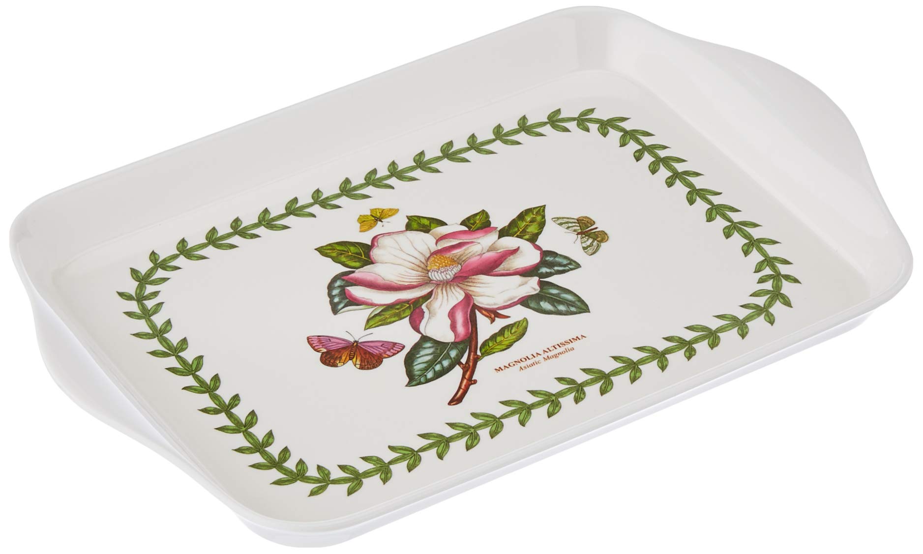 Portmeirion x Botanic Garden Melamine Scatter Tray - Magnolia Motif, Suitable for Serving Drinks, Snacks, or Everyday Use