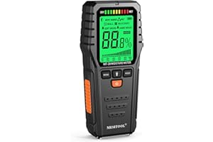 Pinless Moisture Meter MESITOOL Digital Moisture Meters for Wood Lumber Moisture Detector for Firewood Concrete Come with 9v 