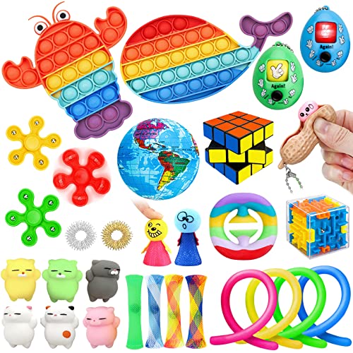 2022NEW Sensory Fidget Toys Pack with Pop, Fidget Box Bulk Fidgets for