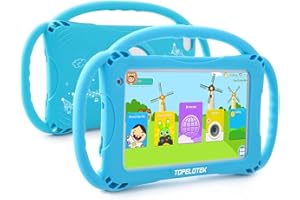 TOPELOTEK Kids Tablet 7inch Tablet for Kids 3-7 with with Case Included, 32GB Storage, Parent Control, Education App, WiFi Camera, Netflix YouTube