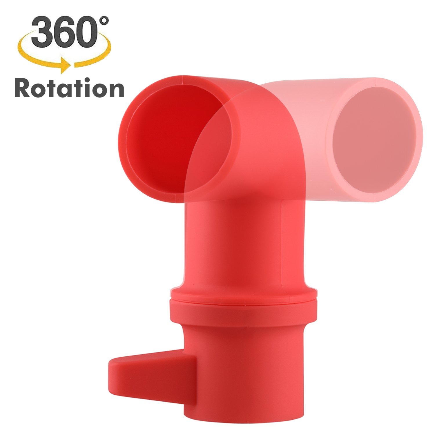 Cupboards/Cabinets Savior, Original Steam Release Accessory for Instant Pot or Pressure Cooker - 360° Rotating Design to Adjust Direction Freely, Red