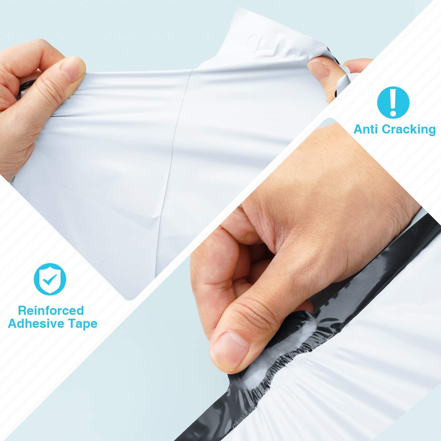 Fuxury 6x9 200pc white Poly Mailers Shipping Envelops Self Sealing Envelopes Boutique Custom Bags Enhanced Durability Multipurpose Envelopes Keep Items Safe Protected : Office Products