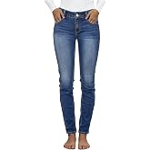 Flamingals Mid Waist Women's Skinny Jeans Butt Lifting Slim Fit Casual Wash Stretchy Skinny Leg Denim Pants with Pocket