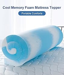 BedStory 3 inch Memory Foam Mattress Topper