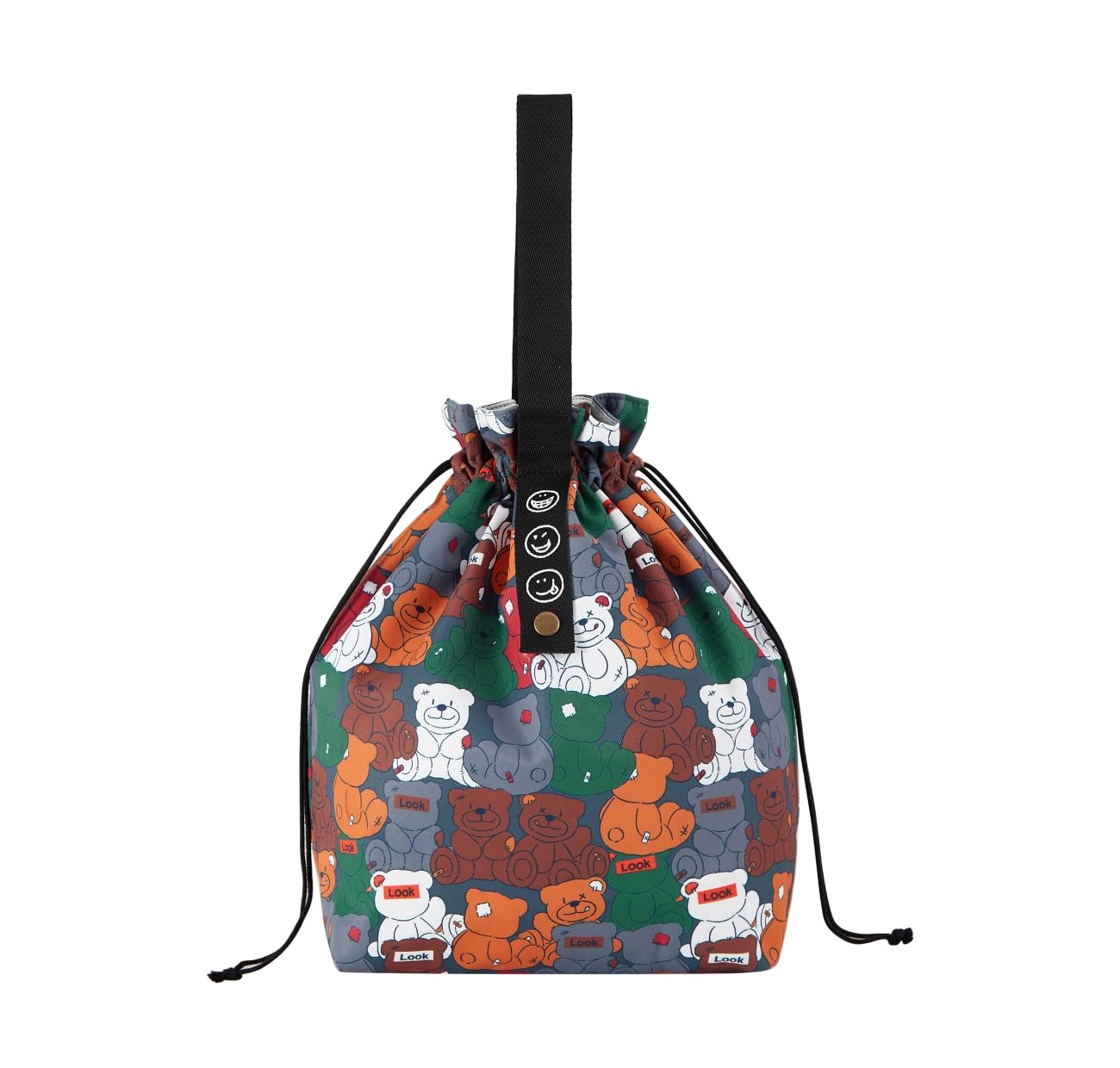 DAROSS Reusable Lunch Bag 6L- Drawstring Bag for Adults and Kids with Foldable Construction - Lunch Tote for Work, School, or Picnics… (S, Bear)