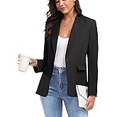 Women's Work Office Blazer One Button Notched Lapel Business Tuxedo Blazer Casual Blazer Jackets Suit Petite