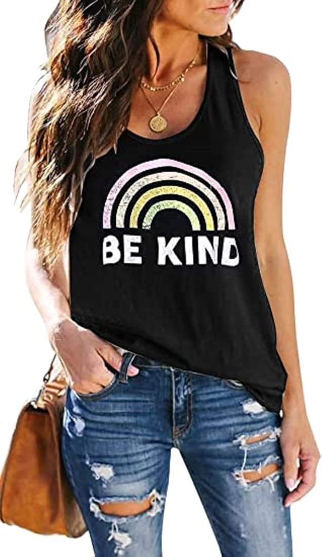 Women's Tank Tops Sleeveless Yoga Workout Loose Fit Running T-Shirt Casual