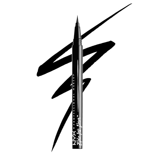 NYX PROFESSIONAL MAKEUP EPIC INK LINER, WATERPROOF LIQUID EYELINER – BLACK, VEGAN FORMULA