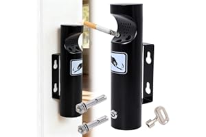Wall Mounted Outdoor Receptacle, Cendrier Extérieur,Stainless Steel Cylinder Wall Mounted Cirgarette Butt Disposal,Ash Trays 