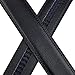 Vbiger Men's Leather Belt Sliding Buckle 35mm Ratchet Belt Black (42