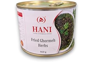 Hani Fried Ghormeh Herbs in CAN Package, 460g – Fried Mixed Herbs for Stews & Rice, Ready to Use, Rich Aroma & Flavor // Hani