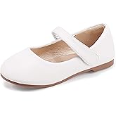 PANDANINJIA Girls Dress Shoes Toddler Flower Girl Kids Mary Jane Shoes Ballet Flats School Wedding Party Church Girls Shoes