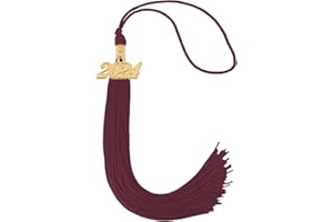 UIALECG Graduation Single Color Tassel with Gold Date Drop 2024
