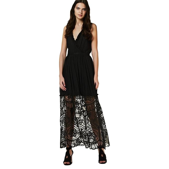 vestito lungo nero liu jo