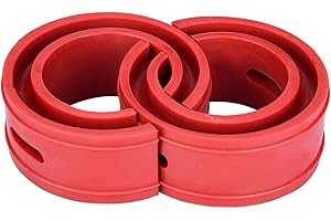 MIYINLA 2pcs Car Coil Spring Buffer Rubber Universal Shock Absorber Spring Bumper Buffer Power Cushion, Red