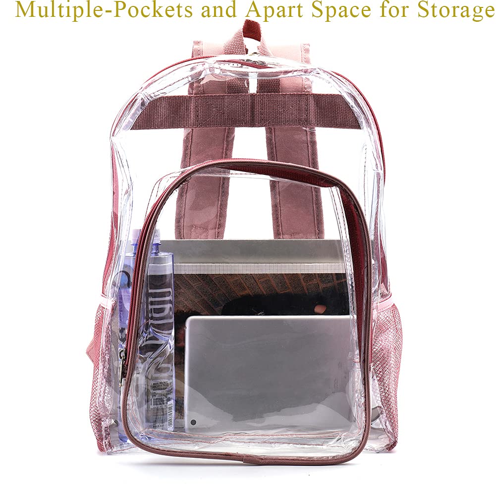 JOMPARO Clear Backpack Cute Clear Bookbag for Girls See Through Backpacks for School College Concert Festival
