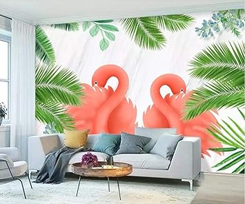 Gratuit Images Papier Peint Mural 3d Feuille De Palmier Flamant Rose Intisse actualisé salutations