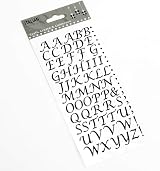Italian Options 15mm Script Black Glitter Self Adhesive Alphabet Letters Craft