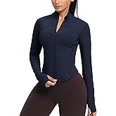 GYM RAINBOW Womens Zip Up Workout Jakcets Lightweight Slim Fit Running Athletic Jackets with Thumb Holes