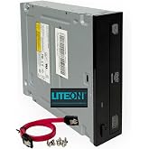 Lite-On 24x Dual-Layer SATA DVD&plusmn;RW Optical Drive I Installation Kit Included, Reading and Writing CDs and DVDs, for Desktop Computers, Duplicator, Servers, Workstations