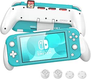 Grip For Nintendo Switch Lite Oivo Ergonomic Asymmetrical Hand Grip With Upgraded Adjustable Stand And 4 Game Slots For Nintendo Switch Lite Thump Caps Included Lite Rider Amazon Ca Electronics