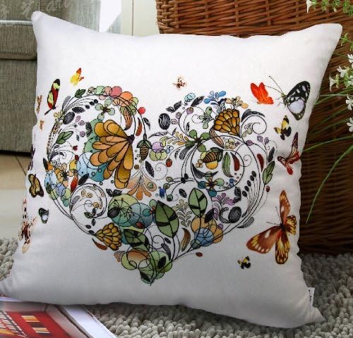 FablegentXH3001 - Elegant Decorative Throw Pillow Cover - Creative Abstract Heart-shape Design on Both Sides - Thick Soft Velvet Fabric