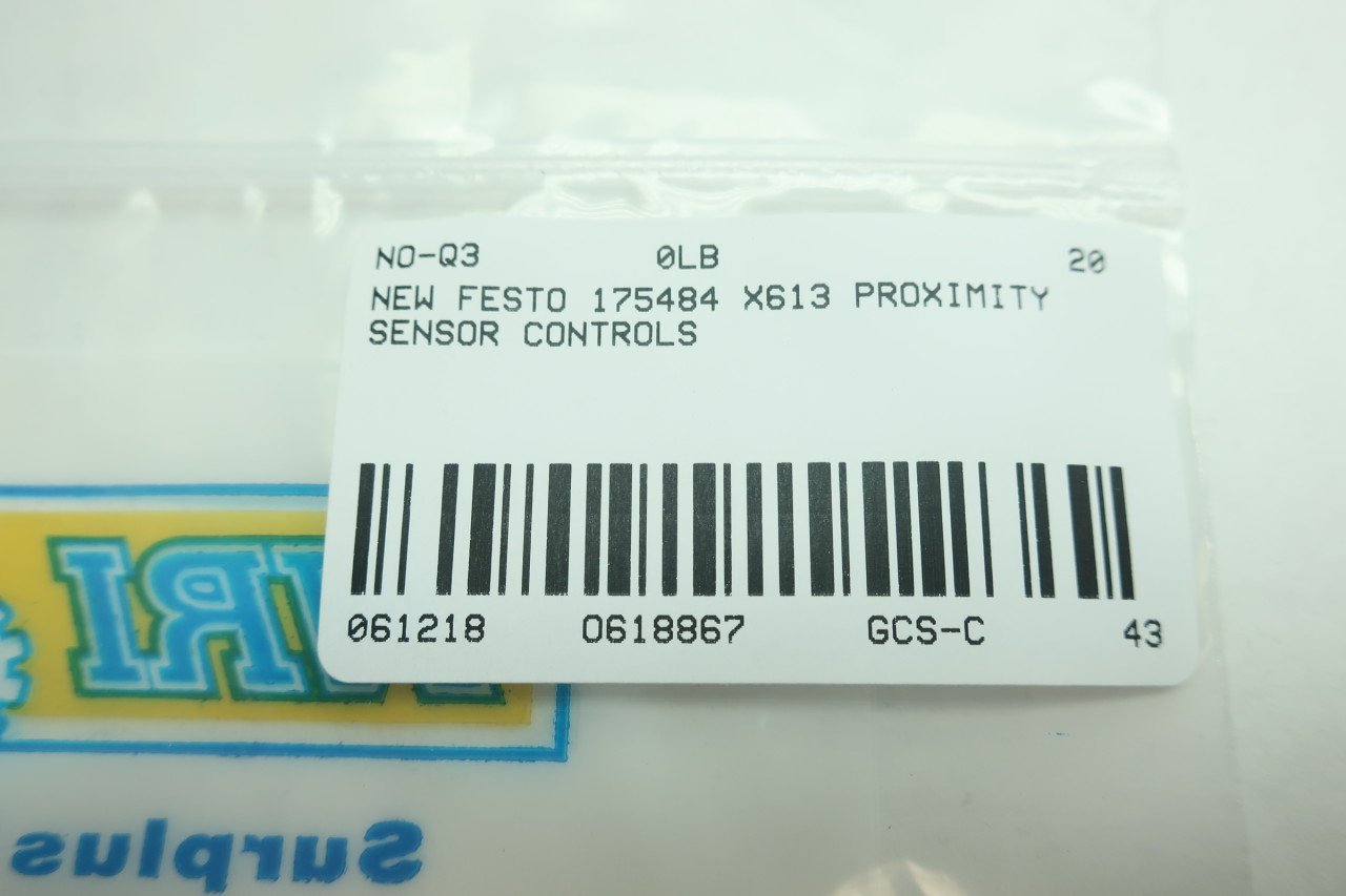 FESTO 175484 SMT-8-PS-S-LED-24-B Proximity Sensor D618867: Amazon.com: Industrial & Scientific