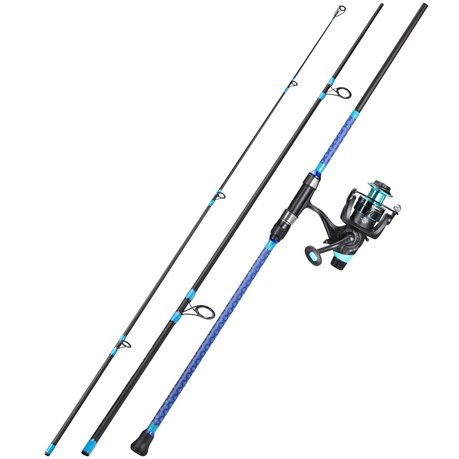 Sougayilang Carp Fishing Combo，Surf/Carp Rod With 4000 Carp Reel Set,3-Section Travel Fishing Tackle Combo,For Sea/Beach Fishing-LL27