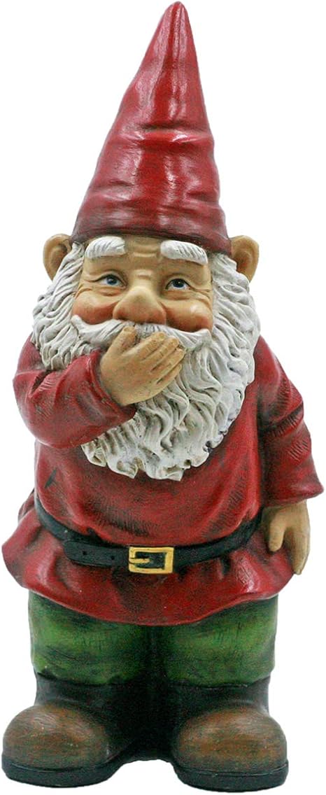 Amazon Com Garden Gnome Statue Medium 9 Inch Funny Red Hat Bearded Garden Gnomes Outdoor Statue Full Color Gnome For Lawn Patio Yard Decorations Kitchen Dining