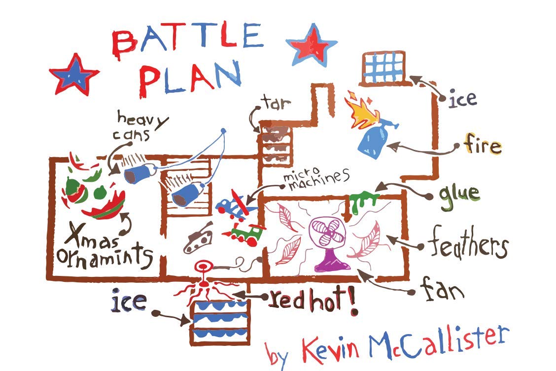 OCMM Home Alone Battle Plan By Kevin McCallister A3 Size Wall Poster Movie Film Prop Replica
