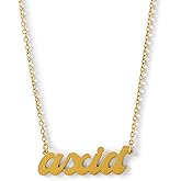 Sorority Shop Alpha Xi Delta Necklace — Retro Font Design with 18K Gold Plating, Alpha Xi Delta Gifts for Women