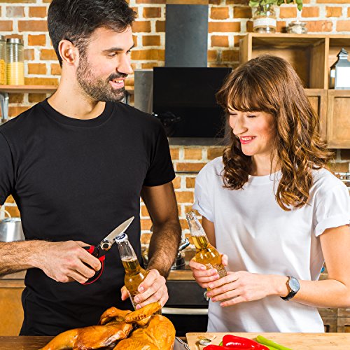 6 MightySharp+Kitchen+Scissors+Rust+Resistant+Knife+Sharp