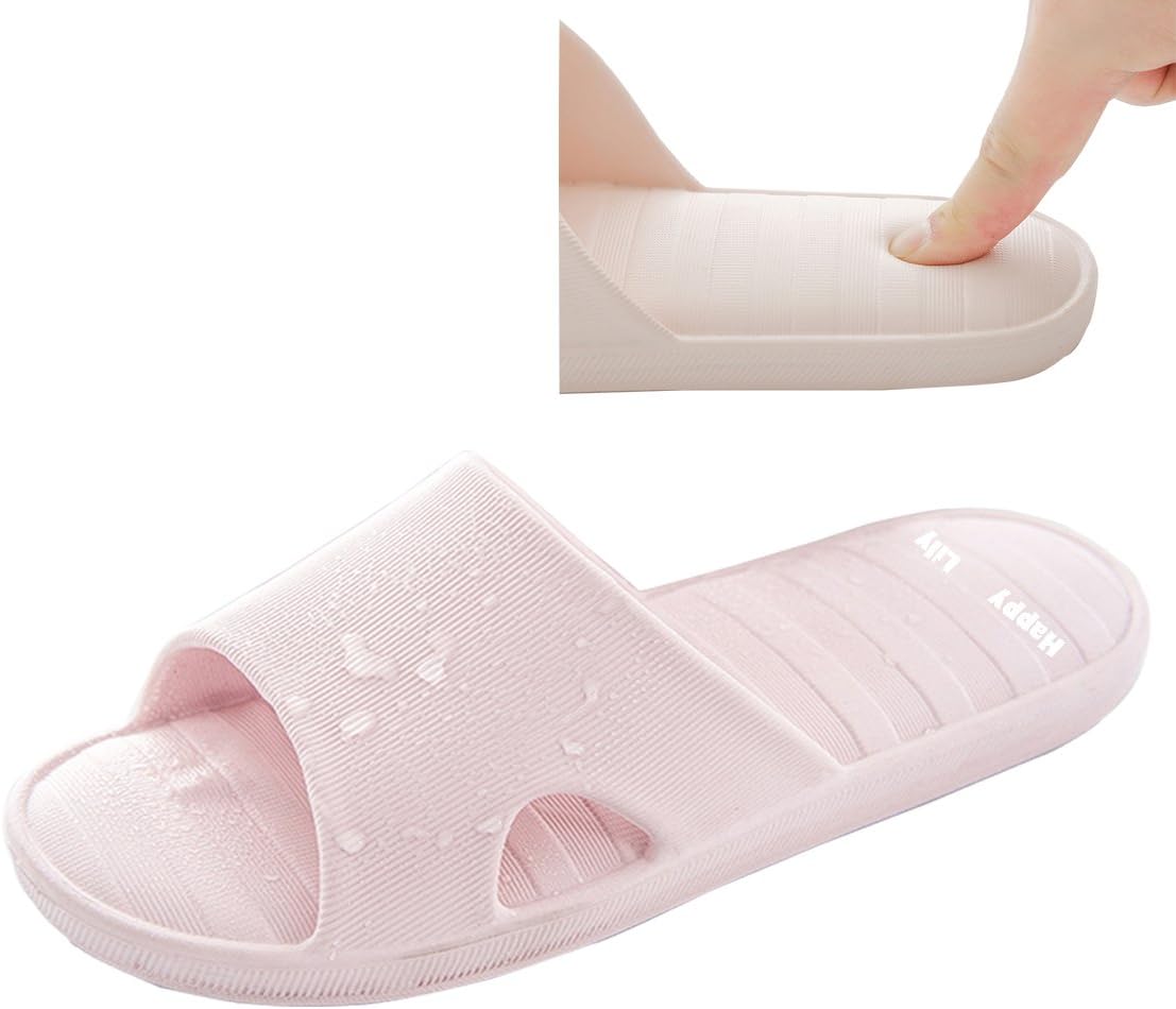 Slip-on Indoor House Slippers Anti-slip Shower Sandals Pool Water Shoes Bath Slippers With Thick Foams Soles