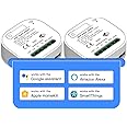 DoHome Homekit WiFi Relay Switch, Smart Relay Wireless Remote Control Light Switch Voice Control Outlet Timer Work with Siri, Alexa and Google Assistant DIY Your Home 2 Pack (Square)