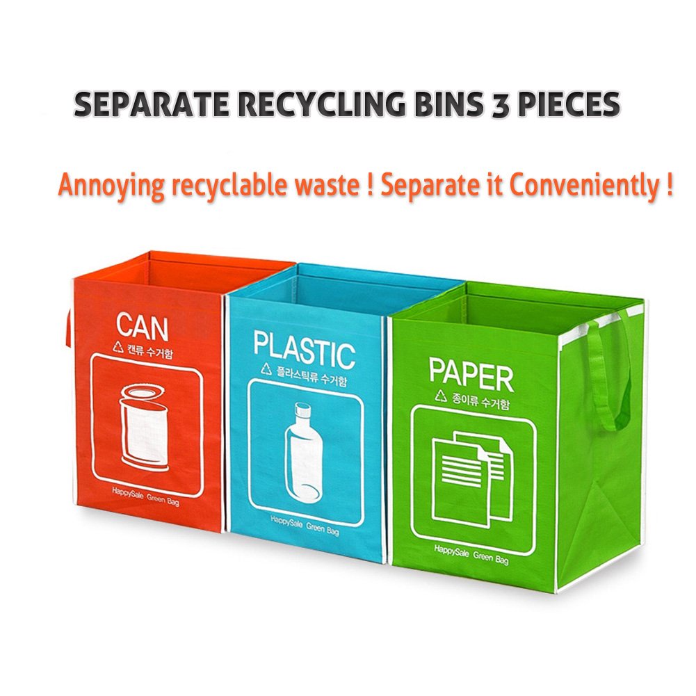 Recycle Bag Separate Recycle Bin Waterproof Waste Baskets 