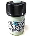 Glow-On Aqua, White Day Color, and Aqua Glow. Gun Night Sights Paint, Small 2.3 ml Vial. Concentrated, Bright, Long Lasting Luminescence.