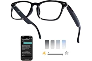 MNVOEQ AI Smart Wireless Bluetooth Translation Glasses for Men/Women with Speakers/Bluetooth&amp;140+ Languages Translation Sports/Travel/Drive/Busniess (C3+AI+Color Change Lenses+Black)4.1 out of 5 stars 45$17.99