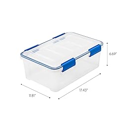 IRIS USA 16 Qt Storage Box with Gasket Seal Lid, 4