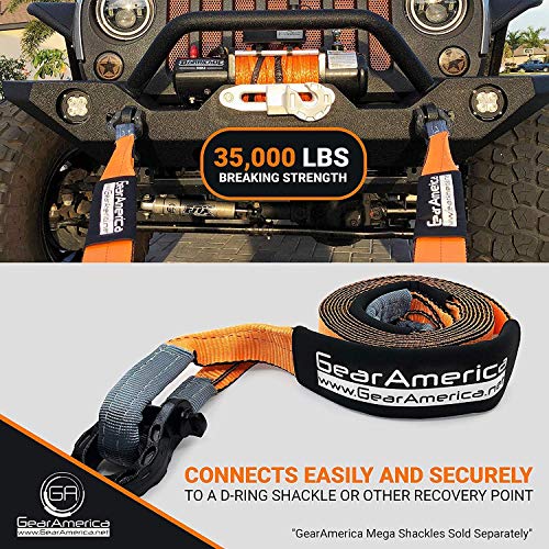 GearAmerica Heavy Duty Recovery Tow Strap 35,000 lbs (17.5 Tons