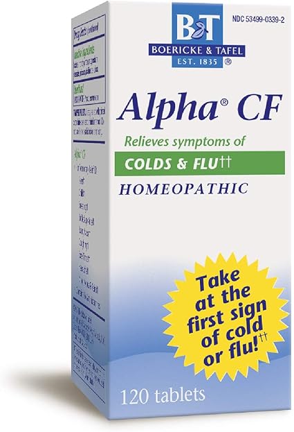 Amazon Com Boericke Tafel Alpha Cf Homeopathic Colds Flu Symptom Relief 120 Count Health Personal Care