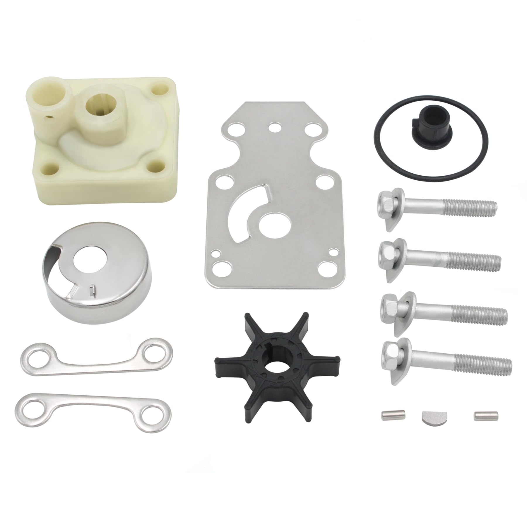 Photo 1 of GHmarine 6AHW0078 Water Pump Impeller Kit for Yamaha 4 Stroke 15 20 HP F15C F20 Outboard Engines 6AH-W0078-00 18-3479