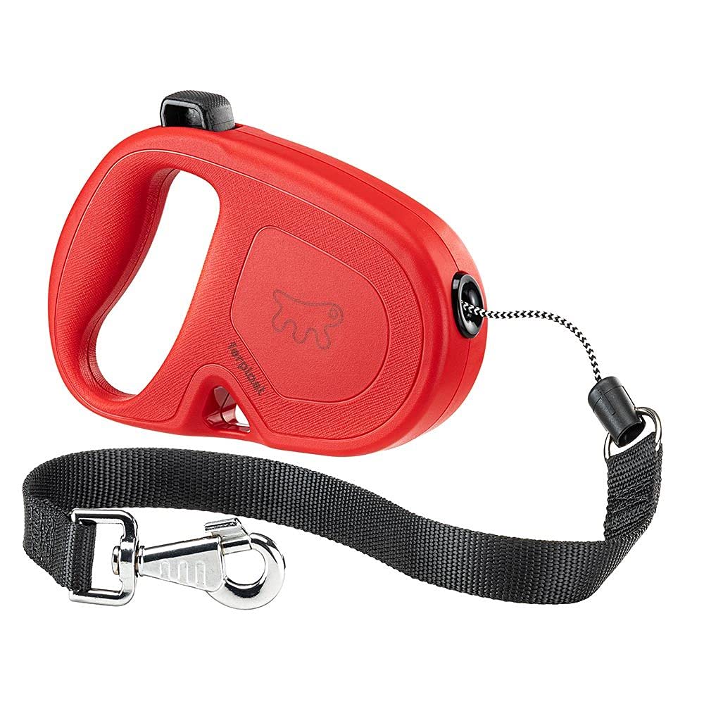 Ferplast Extendable Leash for Large Dogs FLIPPY ONE CORD L, 5 m retractable cord, max 35 kg, Red