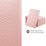 Switory 50Pcs Pale Pink Bubble Mailers 10.2x17.7cm Self Seal Poly Mailers view 4