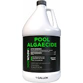 AquaDoc Liquid Algaecide for Swimming Pools 128 oz - Up to 10,000 Gallons | Non-Foaming, Copper-Free Formula for Pool Algae Control with Built-In Clarifier - Made in USA