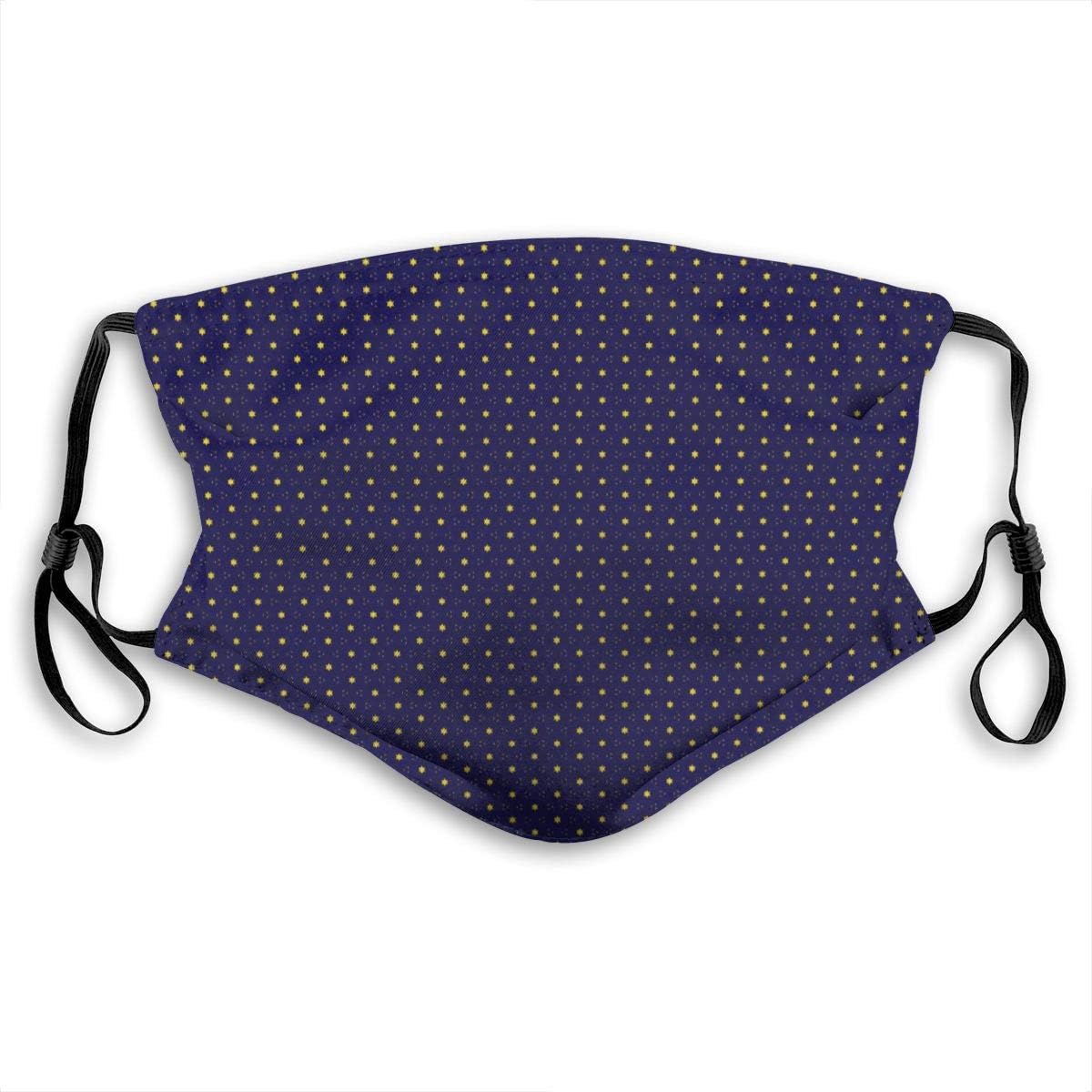 Face Mask Stars Adjustable Face Masks with Filter Windproof Double Protect Face Mouth Cover for Boys Girls Adult
