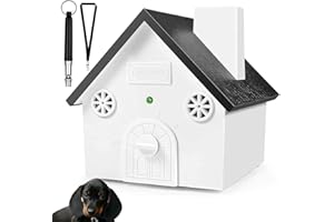 AUBNICO Anti Barking Device, 2 in 1 Ultrasonic Dog Bark Deterrent & Dog Training Tool with Automatic Sensing 4 Models & 50 Ft Range Waterproof, Dog Barking Control Devices Safe for Human & Dogs