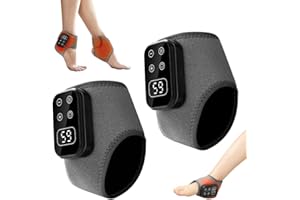 AprYew Foot Advanced Renew Triple Method Massager, New Foot Revive Massager, Triple Technology Foot Massager Ankle, Portable Foot Massagers for Home/Office/Travel, 3-Speed & 5-Temperature (Grey 2PC)