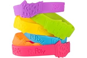 24 Assorted Superhero Comic Quotes & Sayings Colorful Rubber Jelly Bracelets for Children Birthdays, Party Favors, Kid's Goody Bags By Super Z Outlet