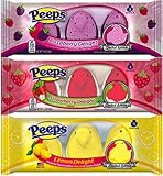 Peeps Flavored Marshmallow Dipped 3 Pack Peeps Lemon Delight , Peeps Orange Delight, Peeps Lime Delight Limited Delight